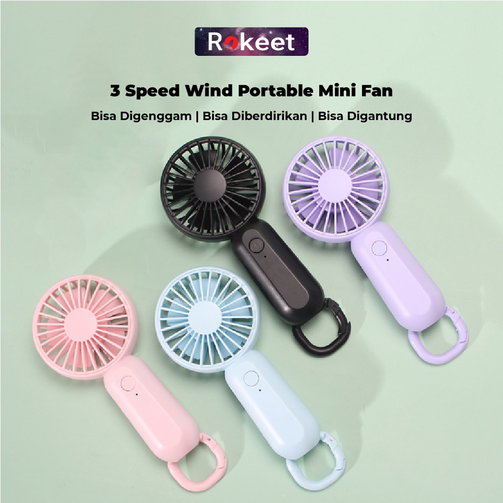 Kipas Angin Rooket Buckle Mini Fan